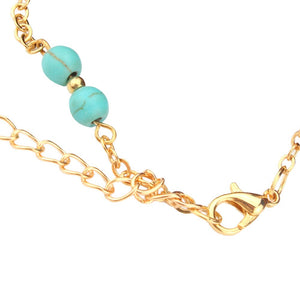 Beaded Turquoise Anklet