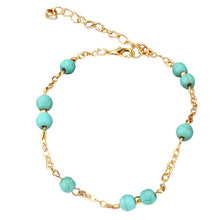 Load image into Gallery viewer, Beaded Turquoise Anklet