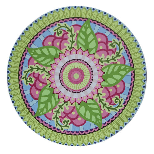 Round Summer Bloom Beach Towel