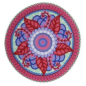 Round Summer Bloom Beach Towel