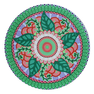 Round Summer Bloom Beach Towel