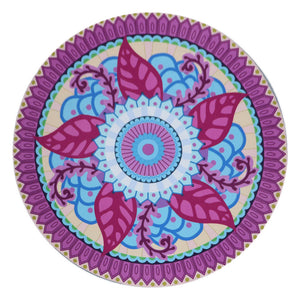 Round Summer Bloom Beach Towel