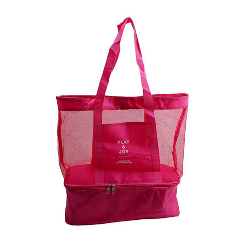 Play & Joy Mesh Beach Tote Bag