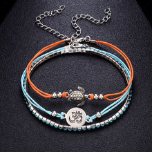 Load image into Gallery viewer, Bohemian Tortoise and Ohm Anklet