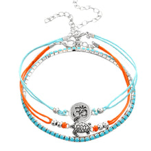 Load image into Gallery viewer, Bohemian Tortoise and Ohm Anklet
