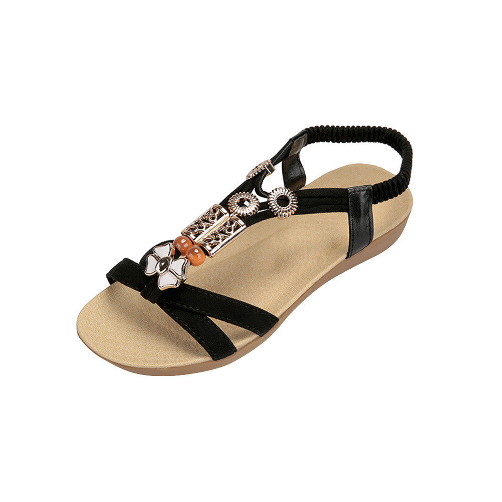 Casual Elastic Strap Beach Sandals