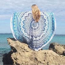 Load image into Gallery viewer, Mandala Round Beach Shawl Towel