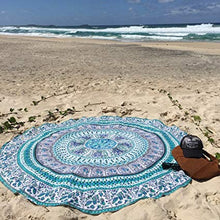 Load image into Gallery viewer, Mandala Round Beach Shawl Towel