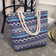 Load image into Gallery viewer, New Summer Canvas Bohemian Style Striped Shoulder Beach Bag