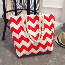 Load image into Gallery viewer, New Summer Canvas Bohemian Style Striped Shoulder Beach Bag