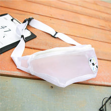 Load image into Gallery viewer, White Transparent Crossbody Fanny Pack Bag