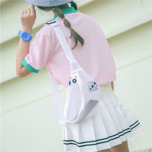 White Transparent Crossbody Fanny Pack Bag