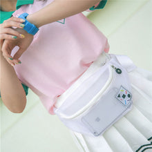 Load image into Gallery viewer, White Transparent Crossbody Fanny Pack Bag