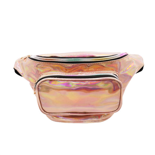 Champagne Holographic Shinning Fanny Pack
