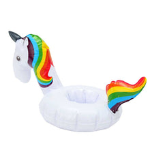 Load image into Gallery viewer, Inflatable Unicorn Drink Holder Beach &amp; Pool Float
