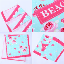 Load image into Gallery viewer, At The Beach Rose Print Shawl Towel