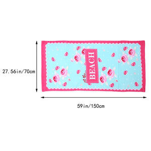 At The Beach Rose Print Shawl Towel