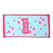 Load image into Gallery viewer, At The Beach Rose Print Shawl Towel