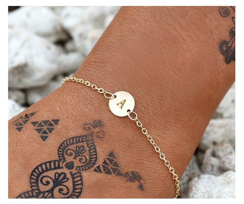 Bohemian Letter Anklet