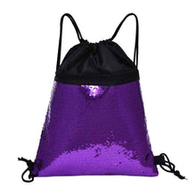 Load image into Gallery viewer, Sequin Drawstring Beach Bag