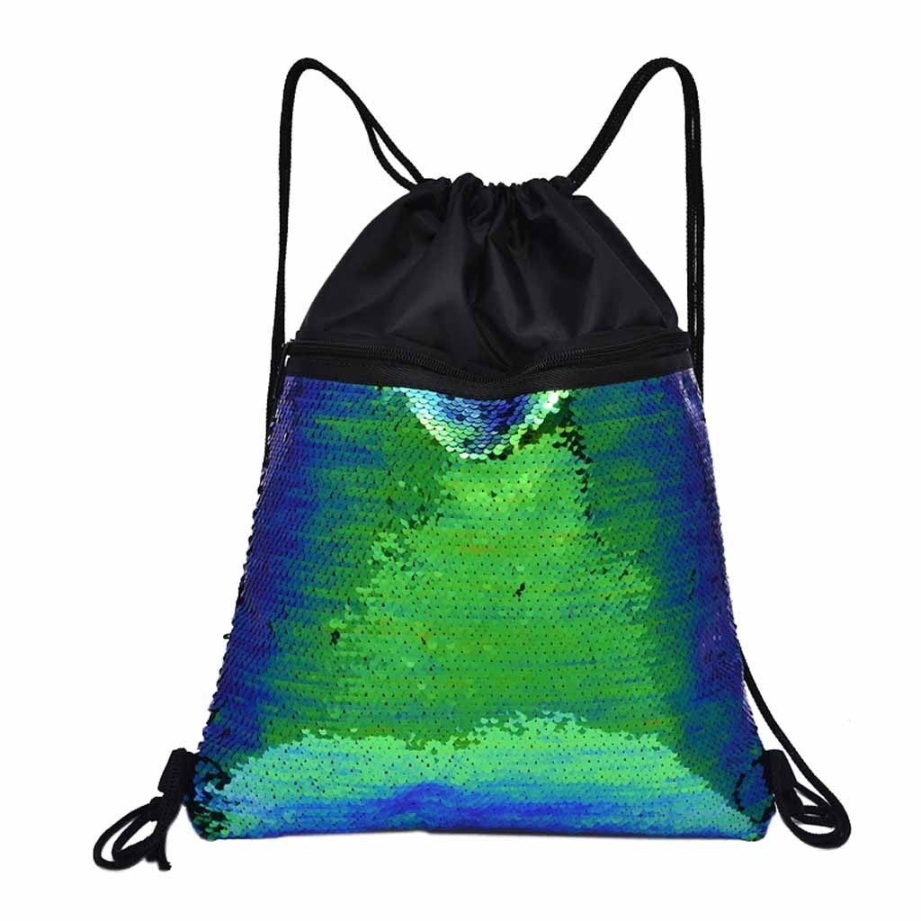 Sequin Drawstring Beach Bag