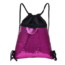 Load image into Gallery viewer, Sequin Drawstring Beach Bag