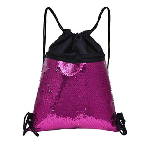 Sequin Drawstring Beach Bag