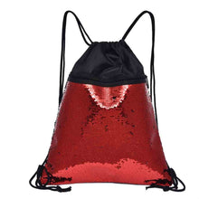 Load image into Gallery viewer, Sequin Drawstring Beach Bag