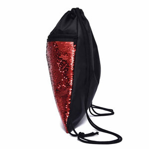 Sequin Drawstring Beach Bag