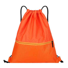 Load image into Gallery viewer, Solid Zip Drawstring Beach Bag