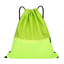 Load image into Gallery viewer, Solid Zip Drawstring Beach Bag