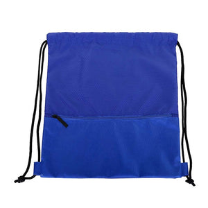 Solid Zip Drawstring Beach Bag