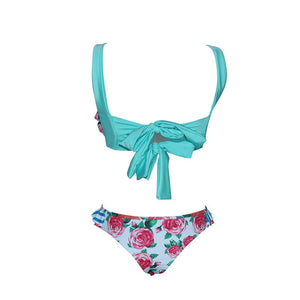 Loose Hawaiin Back Tie Two-Piece Bathing Suit