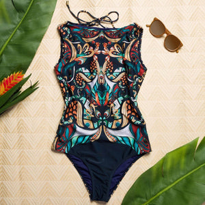 Tropical Goddess One-Piece Bathing Suit